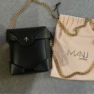 MANU ATELIER micro pristine leather shoulder bag